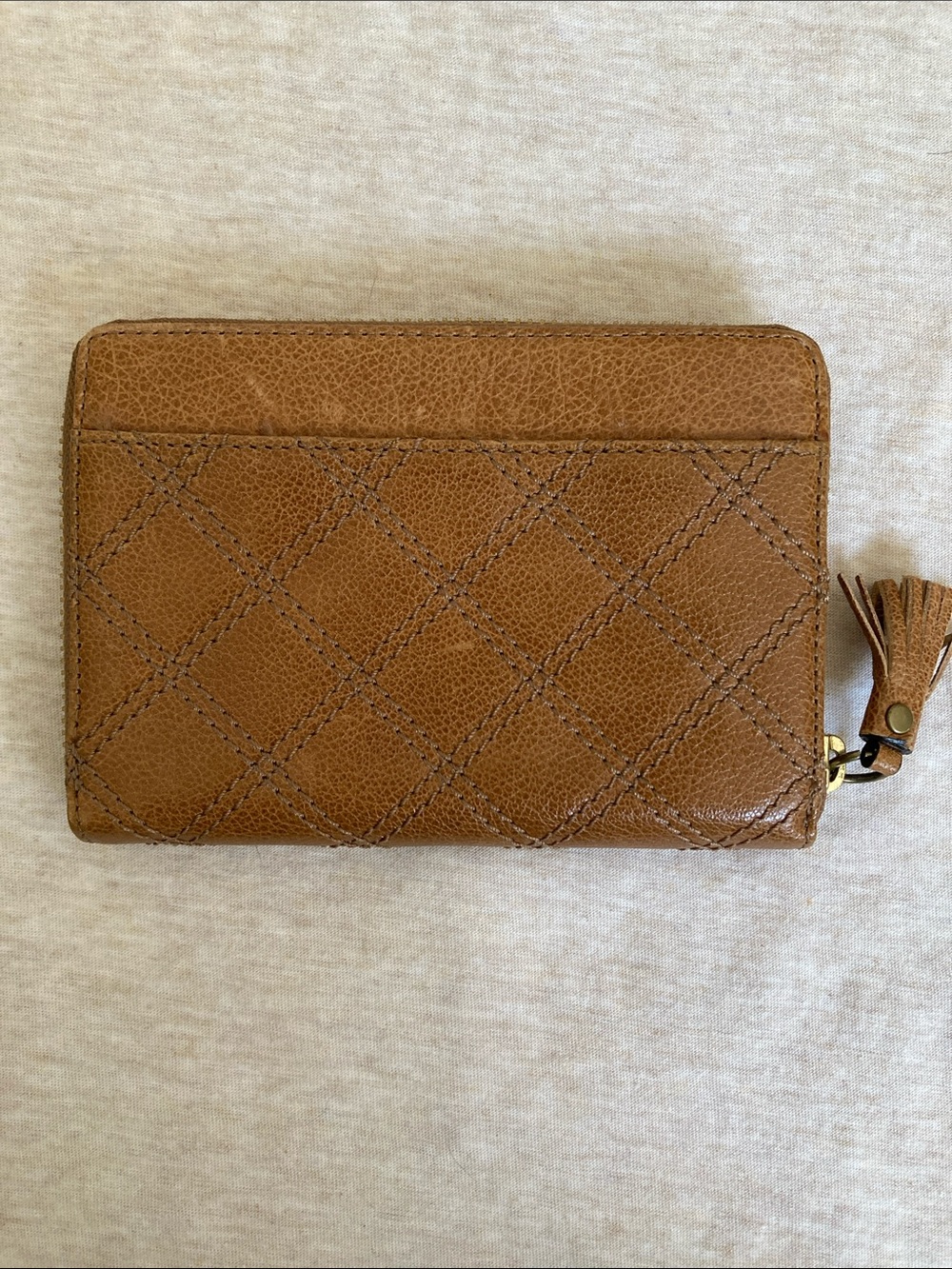 ANTONIO MELANI Quilted Leather Zip Wallet